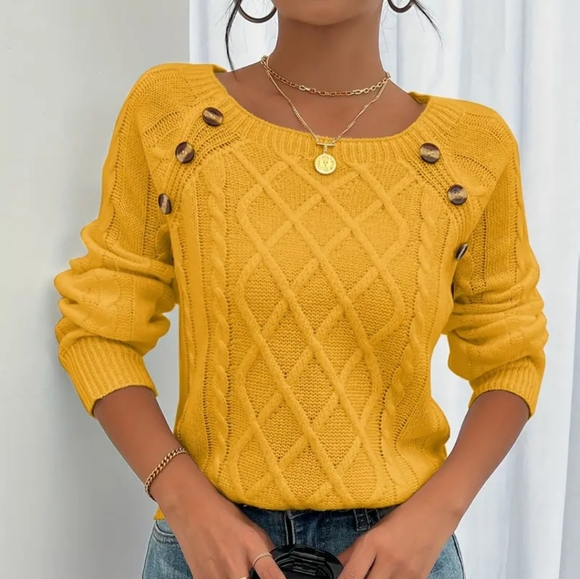 Sweaters - New- Yellow knit sweater